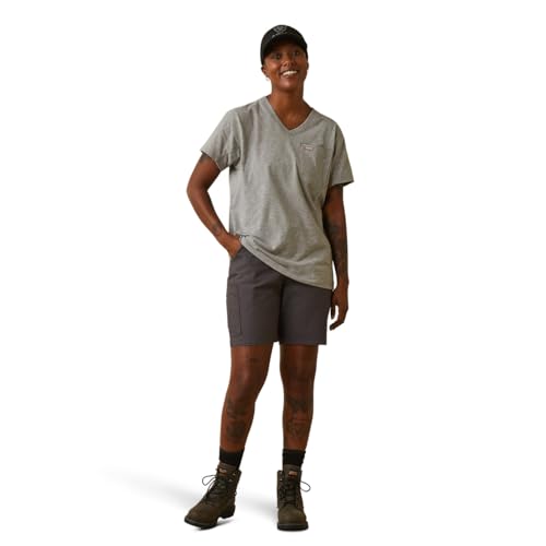 Image of ARIAT Women's Rebar Workman T-Shirt, Heather Grey, Size X-Small