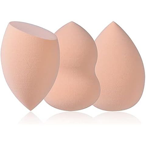 TCPENG® Makeup Sponge for Blending Liquid Foundation, Cream & Powder - Easy to Clean, Super Soft & Non Latex Beauty Blender Concealer Applicator (3 Pack Natural Color) Cover
