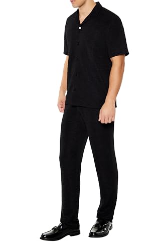 Forever 21 Men's Textured Slim-fit Straight Pants3