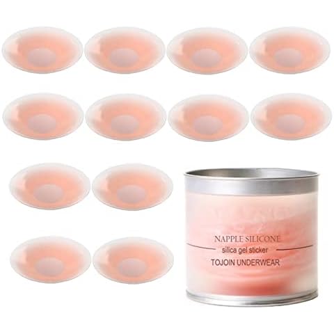 LifTurbo Silicone Nipple Cover, 6 Pairs Reusable Breast Pasties, Adhesive Invisible Petals Stickers for Women & Men, Waterproof Ultra Thin Nippleless Covers Nude Cover