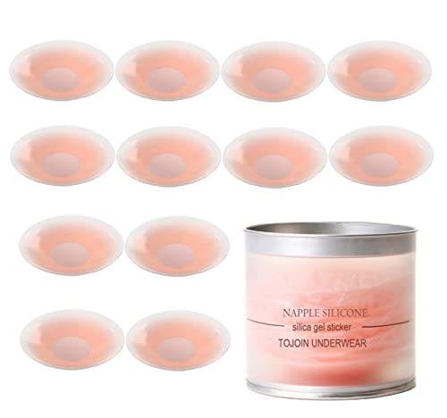 Silicone Nipple Cover, 6 Pairs Reusable Breast Pasties, Adhesive Invisible Petals Stickers for Women & Men, Waterproof Ultra Thin Nippleless Covers Nude