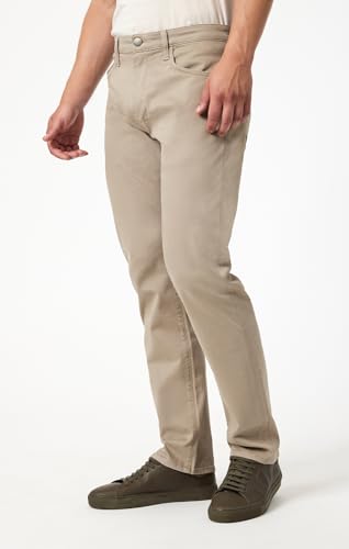 Mavi Men's Zach Mid Rise Straight Leg Pants, Sand Casual Twill, 38x322