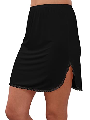 Image of Half Slips for Women Underskirt Short Mini Skirts Lace Curved Half Slip