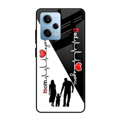 Image of SmashItUp Mom and Dad | Maa Paa Designer Printed TPU Metal Case Mobile Back Cover for Redmi Note 12 Pro 5G