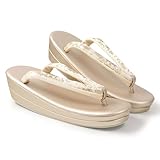 [NISHIORI] 草履 レディース フォーマル 単品草履 結婚式 留袖 訪問着 (GOLD唐草, Free Size)