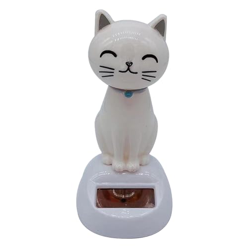 ソーラーダンスおもちゃソーラーおもちゃ猫置物装飾品車ソーラー置物ダッシュボード装飾インテリアがかわいい癒し系ゆるおもちゃカーパーツ(白)です。