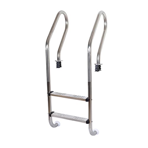 Escalera para piscina con 2 peldaños acero inoxidable miniatura 1