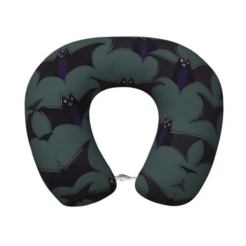 Almohada de Viaje con Estampado de Murciélago