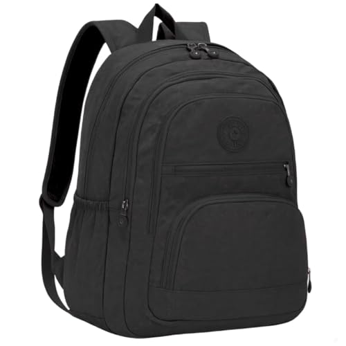 Mochila Feminina Masculina Tactel Notebook Escolar Resistente Grande Costas Juvenil Escola Preta (PRETA MOCHILA)