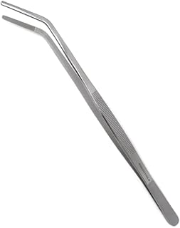 Thumb Dressing Forceps Multipurpose Lab Tweezers Made of Stainless Steel For Detailed Work & General Purpose with Blunt Serrated Angled Tips 12