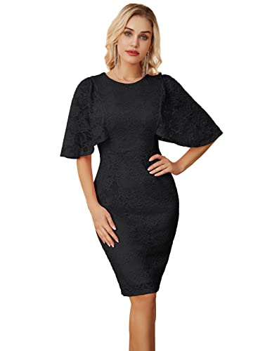 GRACE KARIN Damen Cocktailkleid Elegant Kleid Etuikleid Knielang Kleid...