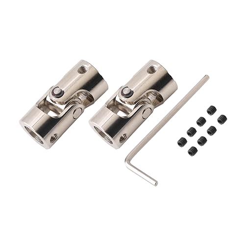 DUNSIHUI 2Pcs Universal Motor Joint Shaft Coupling with Screws (Joint Shaft Coupling, 8mm to 10mm)