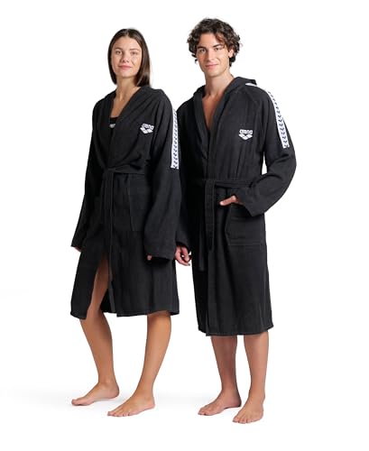 ARENA unisex-adult Team Stripe Unisex Bathrobe With Tie Belt and Pockets Soft Warm Robe
