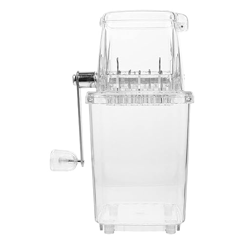 Plookyoe Trituradora de hielo portátil de 2 litros, máquina de hielo con manivela para el hogar, chip de hielo, manual B