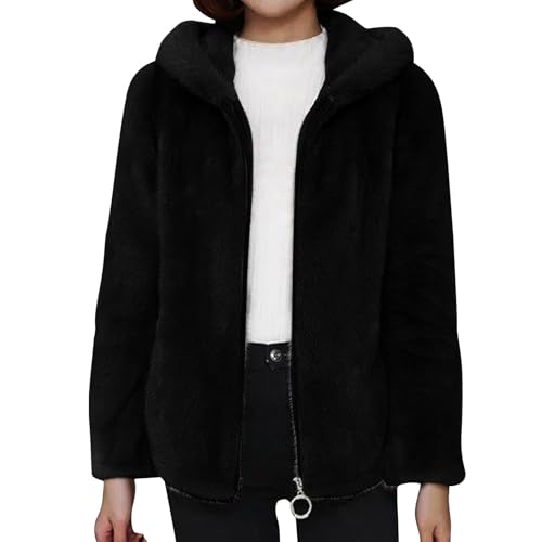 Fleece Lined Sherpa Hoodies for Women Fall Winter Long Sleeve Thick Thermal Fuzzy Hooded Jackets Outfits Women 2025