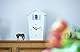KOOKOO Birdhouse Weiss, Moderne Design Kuckucksuhr, mit 12 Vogelstimmen oder Kuckuck, Aufnahmen aus der Natur