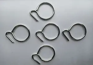 Curtain Rings Hook (Metal) Multipurpose Use for Bedroom Window/Door & Bathroom Silver Color Pack of 25 Pcs
