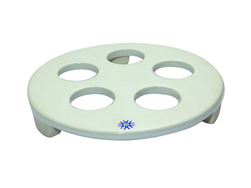 United Scientific Supplies JDS142 Desiccator Plate with Stand, 5 Holes, 142 mm