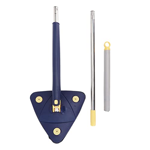 Mop de Limpieza de Pared multifunción Triangular Que se Ajusta a Mano con Manguera Larga Lavado a Mano Techo Libre para Limpieza de Acero Inoxidable Material ABS de 130 cm Polo de