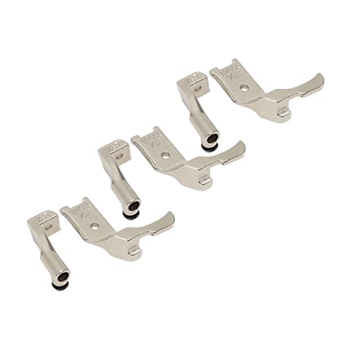3 sets de prensatelas para máquina de coser de acero miniatura 7