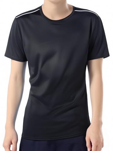 Kids Boys Quick Dry Short Sleeve T-Shirts Breathable Lightweight Tees Moisture Wicking Sports Top