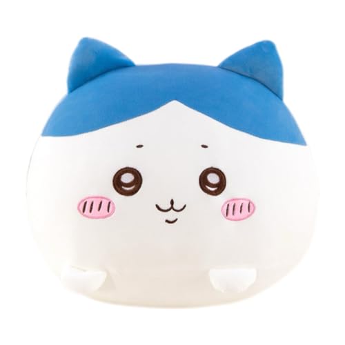 UOAO ハチワレ ぬいぐるみ ハチワレ クッション 円形 抱き枕 かわいい 動物 おもちゃ 昼枕 柔らかい 人気 睡眠枕 クリスマス 女の子 誕生日 プレゼント人形 誕生日のおもちゃ 贈り物 インテリア キッズパーティー用品 52cm