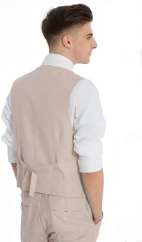 Men's 3 Piece Suit Slim Fit One Button Formal Wedding Party Prom Suit Jacket Vest Pants Set4