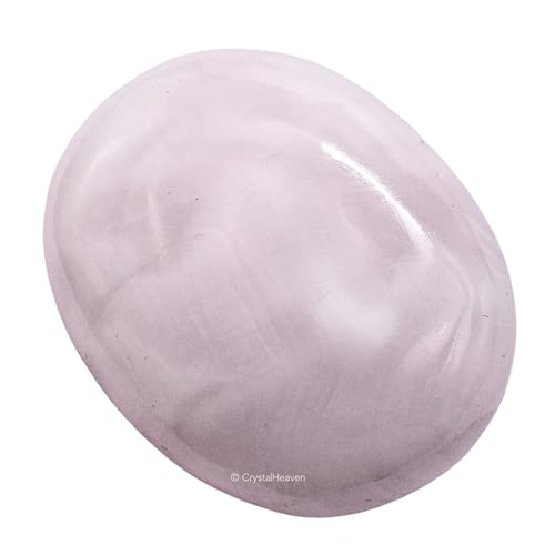 Image of Certified Pink Calcite Crystal Palm Pebbles Stones for Anxiety Stress Relief Massage - AAA Grade Original Healing Gemstone Agate Palm Stone for Yoga Meditation Spiritual Reiki Feng Shui