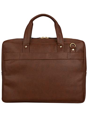 Image of COSMUS Scarlett PU Leather Sleek Laptop Bag fits up to 15.6 inches Laptop Messenger Office Bag for Men