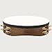 Meinl Percussion TAH2V-WB 10-Inch Vintage Wood Tambourine with Goat Skin Head and Hammered Brass Jingles, 2 Row