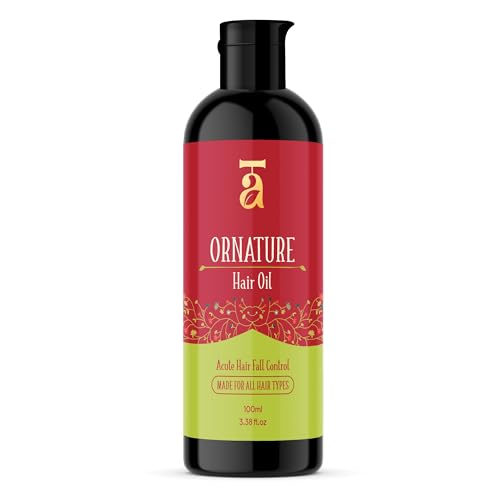 Image of Ornature Herbal Hair Oil for Hair Growth & Hair Fall Control | Ayurvedic Formula for Scalp Nourishment | Enriched with Natural Herbal Ingredients | Promotes Stronger, Healthier & Shinier Hair | Suitable for Men & Women | All Hair Types