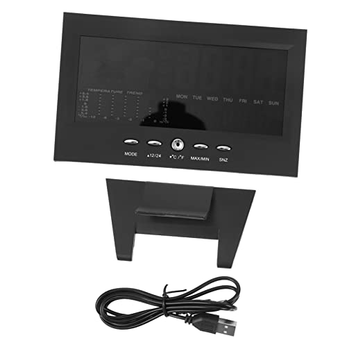 Cabilock 1 Set Electronic Alarm Clock Desktop Clock Table Clock Durable Alarm Clock Multi-Functional Alarm Clock Decorative Clock Voice-Controlled Clock Color Screen Calendar Alarm Clock