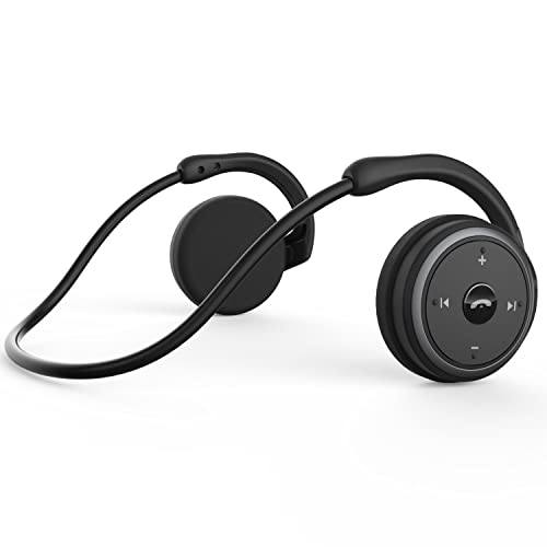 Image of B95 Small Bluetooth on Ear Headphones Wrap Around Head - Sports Wireless Headset with Built in Microphone and Crystal-Clear Sound, Foldable and Carried in the Purse, and 12-Hour Battery Life, Black