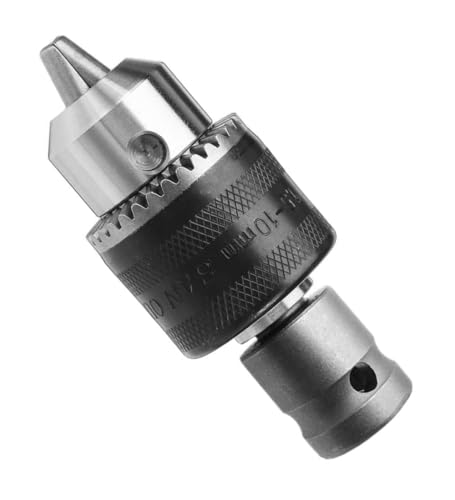 Image of Homdum 13mm Capacity Key Drill Chuck for Impact Wrench Converter Conversion Tool | 1 /2 Inch Socket Square Female Adapter | 1 /2-20 UNF Mount
