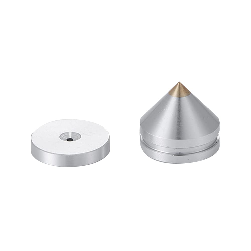 Kqcibz 8 Set Speaker Stand Feet Foot Pad Aluminium Alloy Metal Spikes Cone Floor Foot Nail Silver, 500340331A1