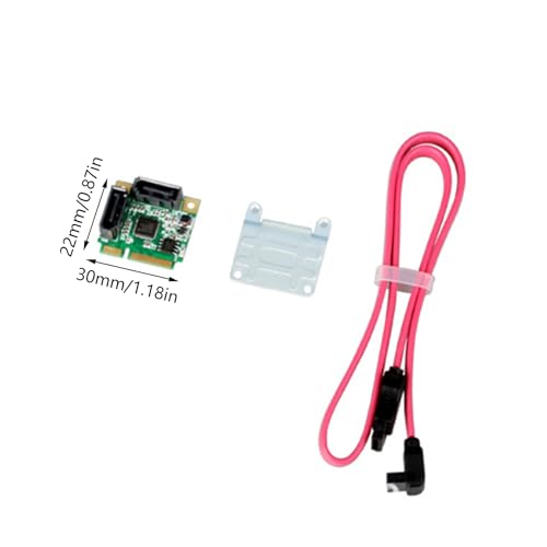 Tarjeta PCIe chipset ASM1061R de 2 puertos compatible con funcionalidad RAID1 RAID0 pequeña 5