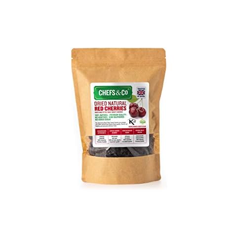 CHEFS & CO Dried Dark Sweet Cherries (pitted) | 100% Natural | no additives | Non-sulphured | no Added Sugar | Kosher Certified (Natural, 750 g (Pack of 1)) Cover