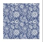 Hav-A-Hank Prims Paisley Navy Bandanna 22x22 Made in USA