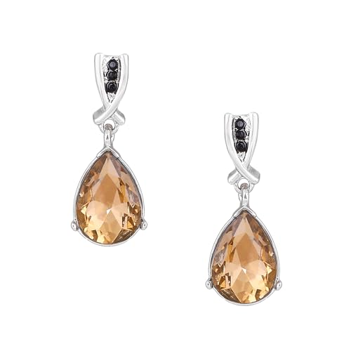 Estele Rhodium Plated Honey Drop Earrings for Womens (B08CPRC9VY) Amazon Price History, Amazon Price Tracker
