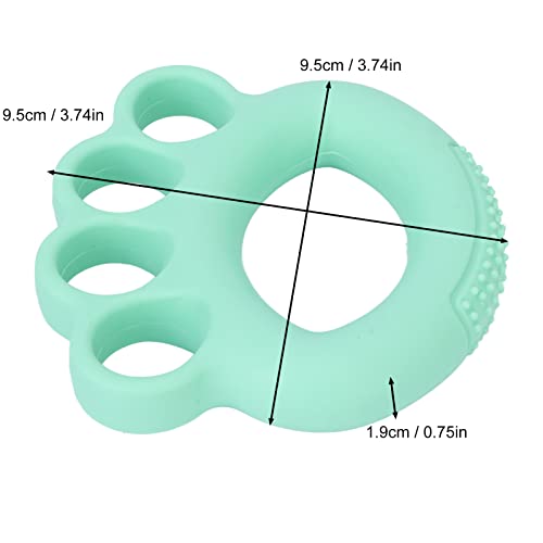 TMISHION Four Finger Exercise Ring, Finger Flexibility Trainer Hand Grip Strengthening Tool TPR Hand Grip Strengthener Grip Exercise Ring for Hand Cramp Recovery Green 40LB