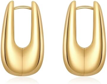 SHERLOVE Trendy Gold Plated Knot Earrings for Women Chunky Statement Drop Dangle Earrings Lightweight Hypoallergenic Fashion Accessories Gold Jewelry Gifts for Womens 13