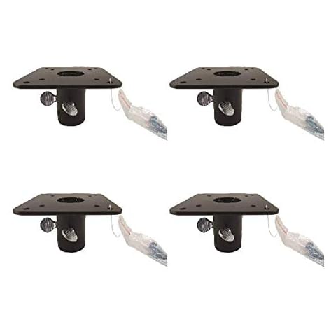 Squirrel Stopper 4-Pack Metal Mounting Flange for 1-inch Poles with Screws Cover