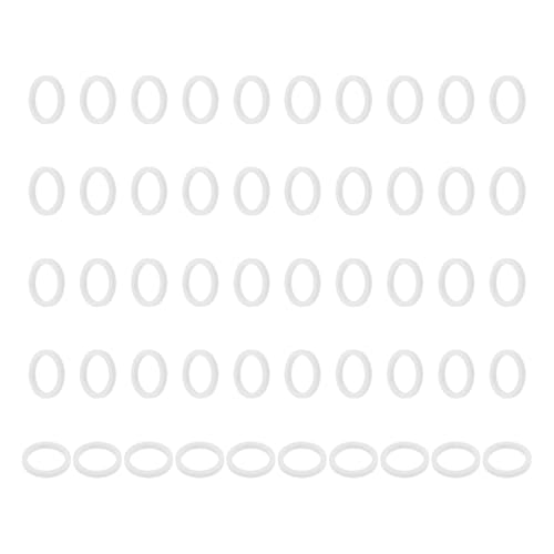 PATIKIL 50 Pcs PTFE Flat Washers 0.55