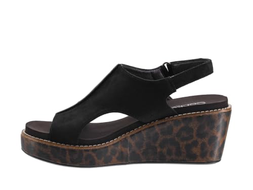 Image of Corkys Footwear Womens Carley Wedges, Featuring Corkys EVA Foam Cushioned Insoles, A 2.5 Inch Heel, Lightweight For All Day Wear, And Hook And Loop Closure