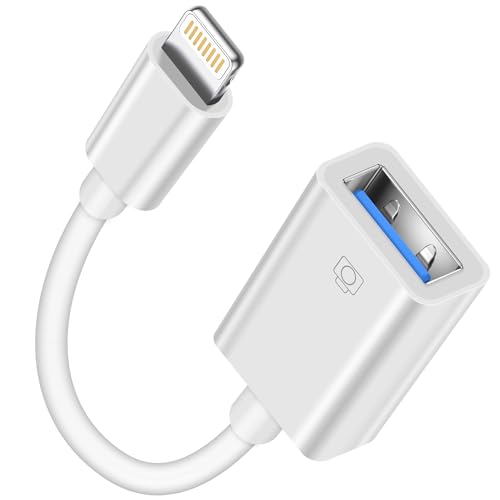 Ya en manzanajugosa.com: Adaptador Lightning a USB [Certificado Apple MFI], Adaptador USB a Lightning Cable OTG USB 3.0 iPhone Adapter para iPhone 14 13 12 11 8, Disco U, Teclado, Piano Electrónico, Cámara Digital