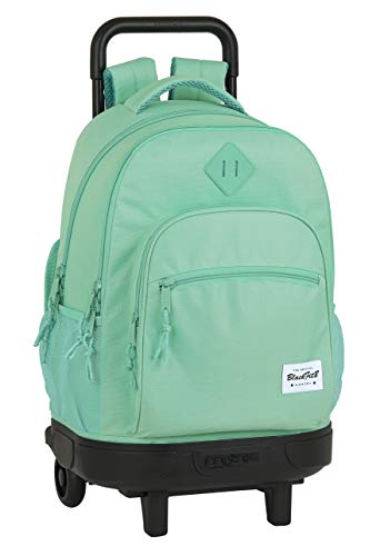 Blackfit8 Mochila Safta Escolar con Carro Incluido y Espalda Acolchada Turquesa  330x220x450mm