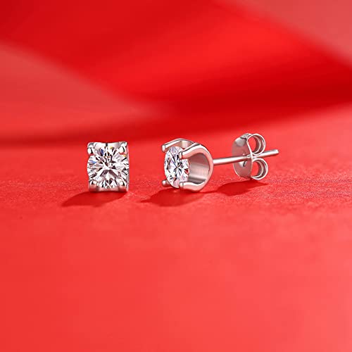 Moissanite 2 carats boucles d'oreilles cadeau argent 925 - 4
