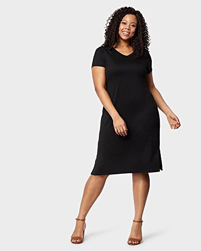 Image of 32 DEGREEES Women's Cool T-Shirt Dress | Moisture Wicking | Ultra-Soft | Anti - Odor | Side Slits