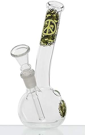 Greenline Glass Bong - Camo Peace | H: 18cm Ø: 22mm S: 14.5mm (LG10)