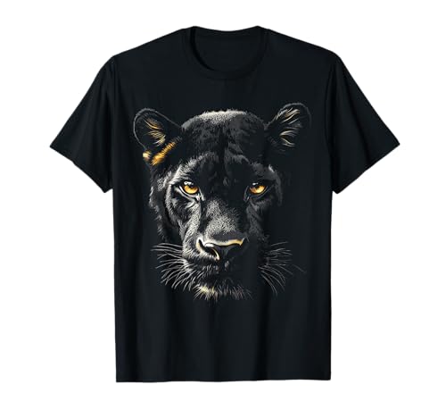 Pantera Negra Animal Motivo Arte Pantera Negra Camiseta